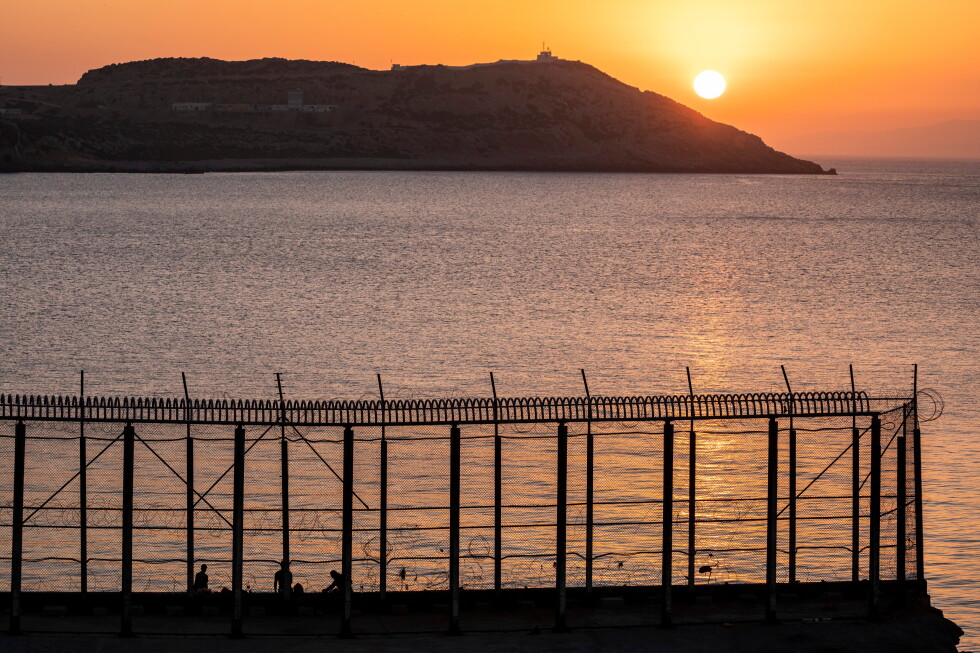 Hundreds of migrants are swimming from Morocco to the Spanish territory of Ceuta