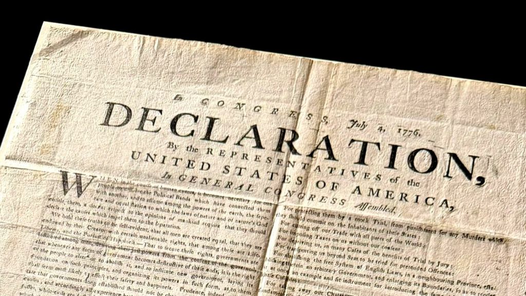 Rare copy of US Declaration of Independence found by volunteer in UK archives