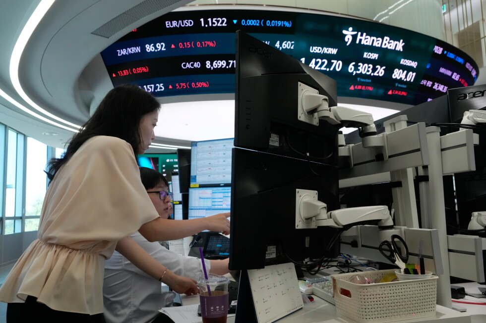 World shares are mixed after US stocks fall back, while oil rebounds