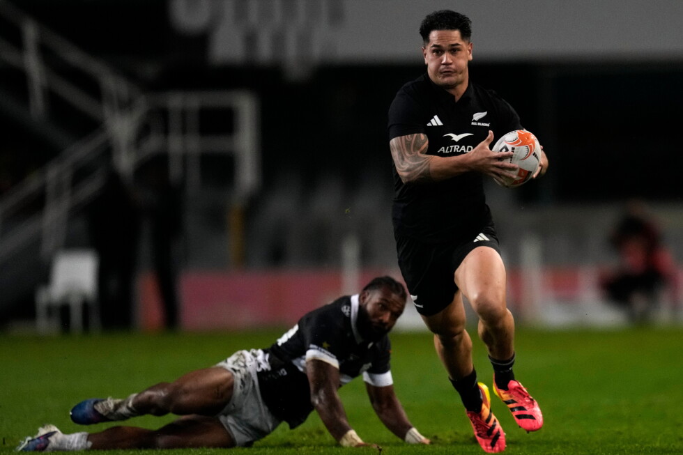 All Blacks crush the Sharks 54-0 in rain-soaked Durban as McKenzie limps off