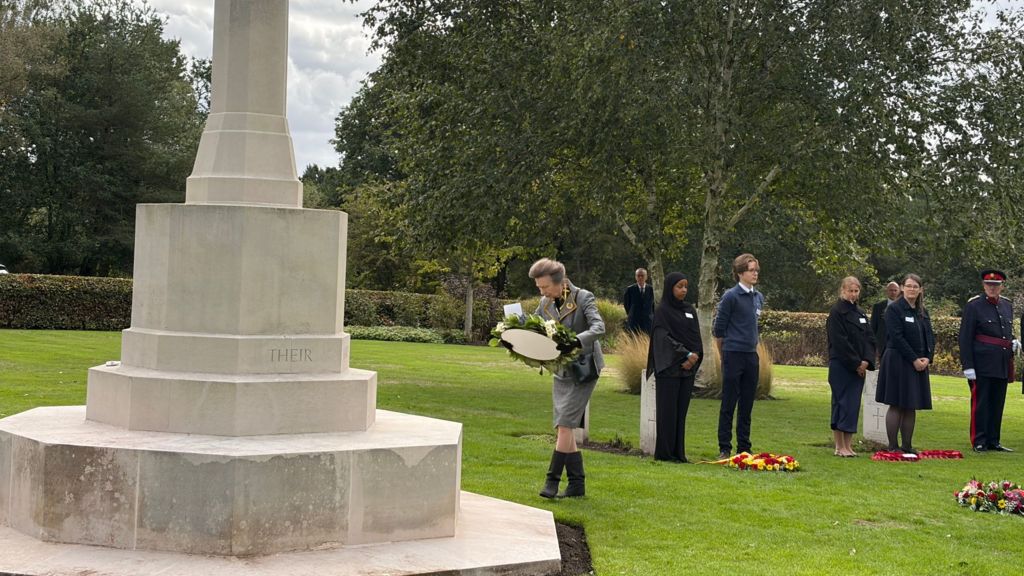 Anne opens history centre at war cemetery