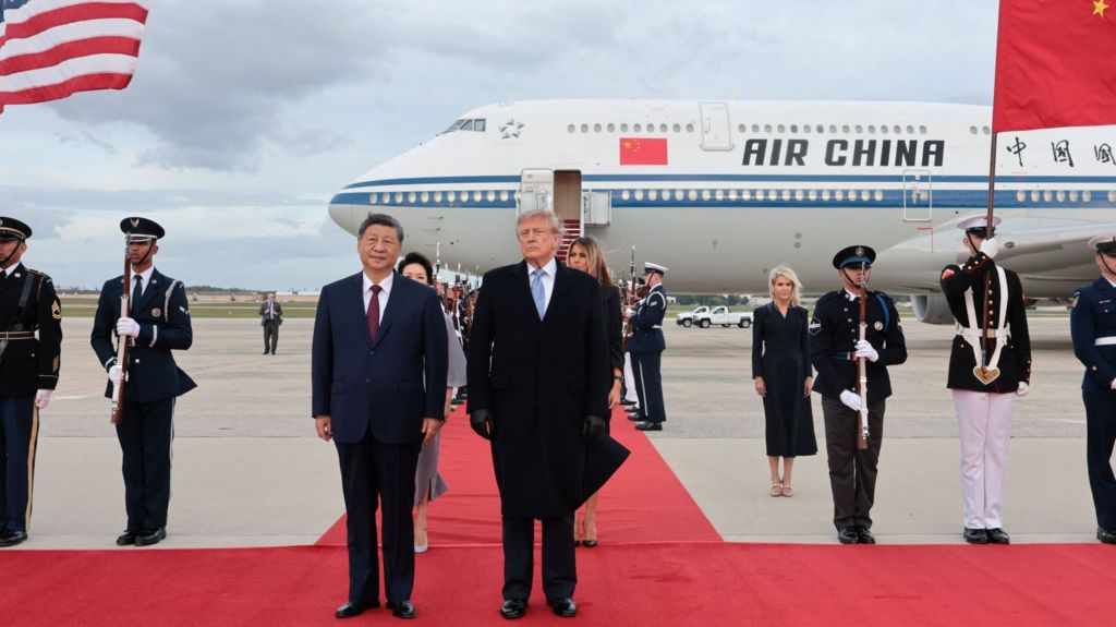 A red carpet and military flyover – How Trump welcomed Xi
