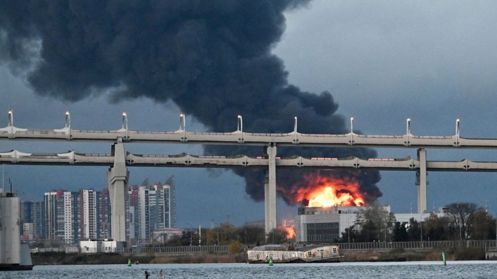 Oil facilities hit in deadly overnight attack on St Petersburg