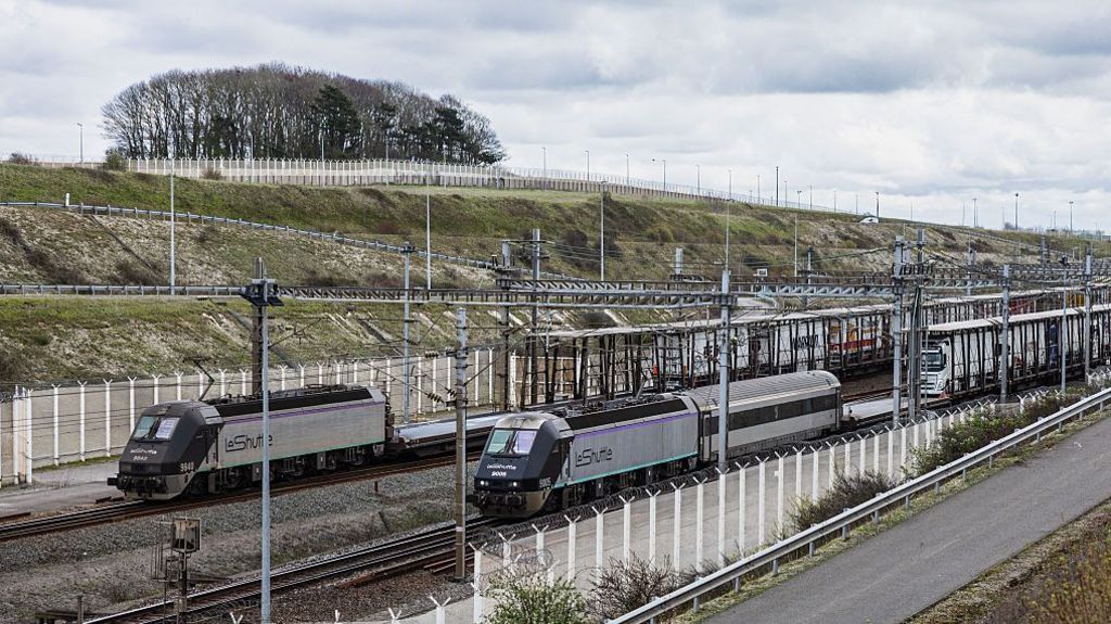 Bus hits train stopped on French side of Channel Tunnel, with 19 injured